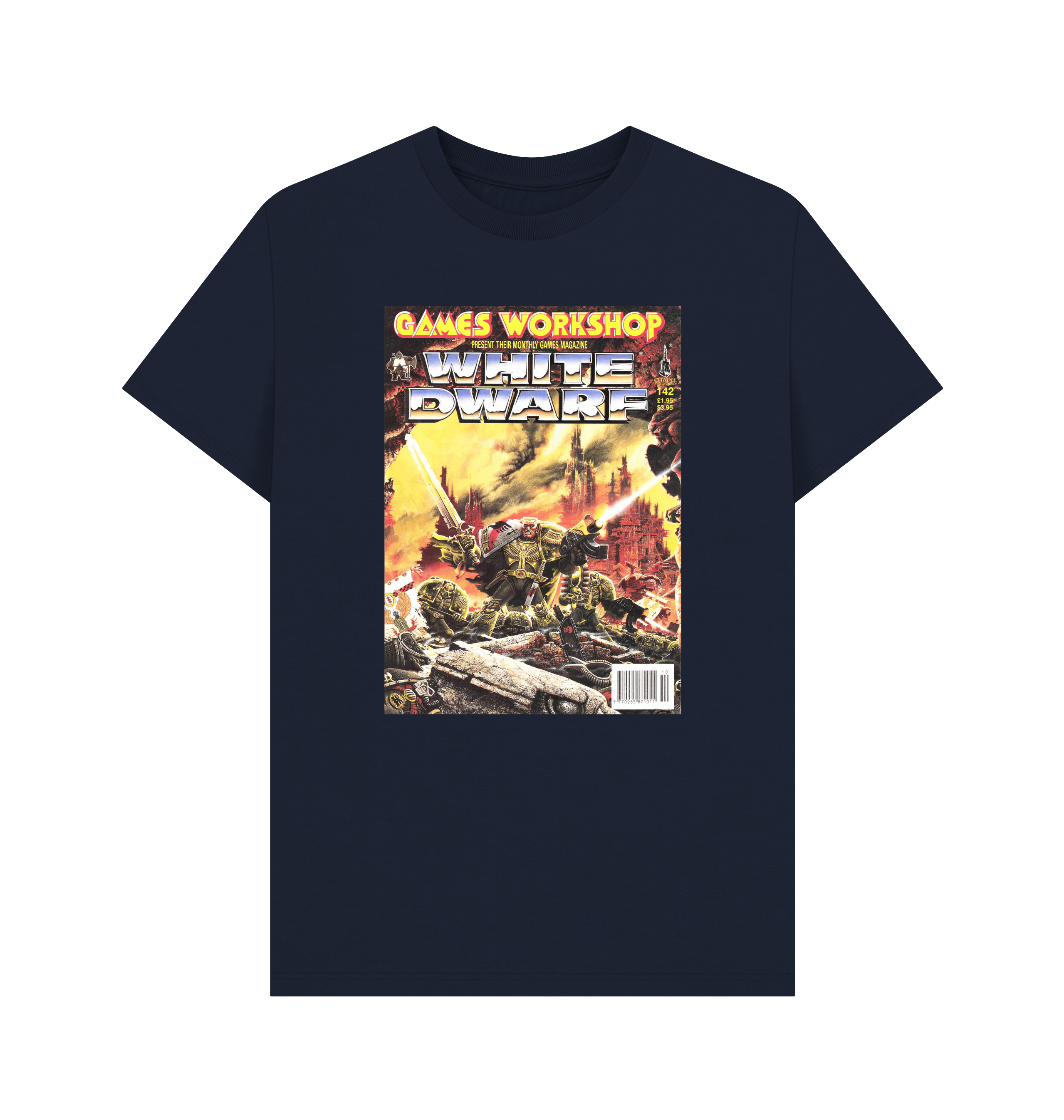 Navy Blue White Dwarf Issue 142 T Shirt
